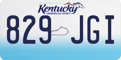 KY license plate 829JGI