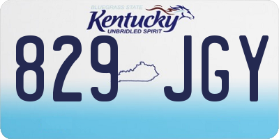 KY license plate 829JGY