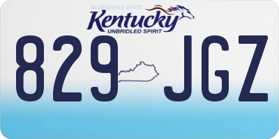 KY license plate 829JGZ