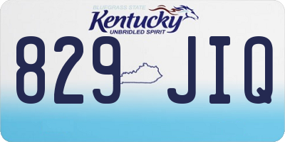 KY license plate 829JIQ