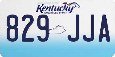 KY license plate 829JJA