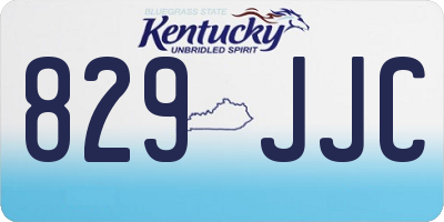 KY license plate 829JJC