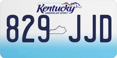 KY license plate 829JJD