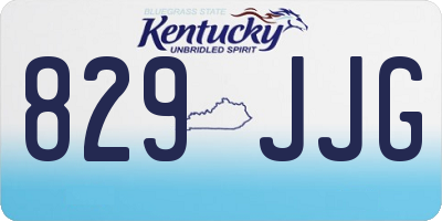 KY license plate 829JJG