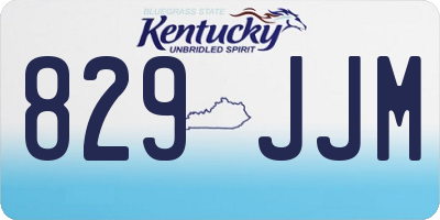 KY license plate 829JJM