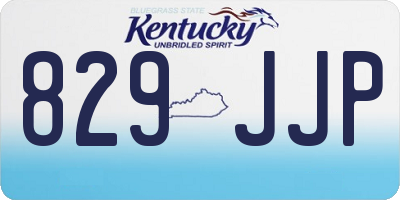 KY license plate 829JJP