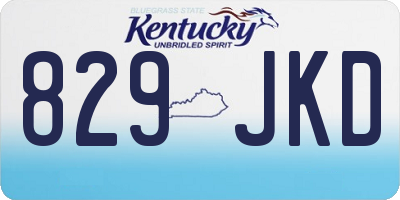 KY license plate 829JKD