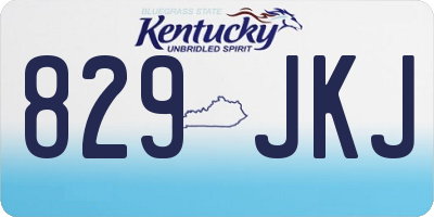 KY license plate 829JKJ