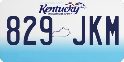 KY license plate 829JKM