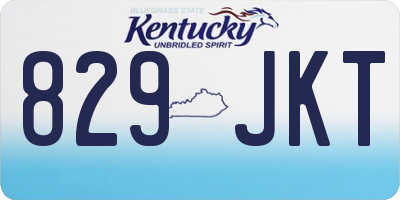 KY license plate 829JKT