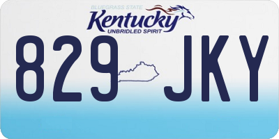 KY license plate 829JKY