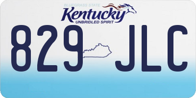 KY license plate 829JLC