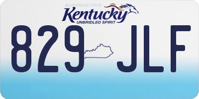 KY license plate 829JLF