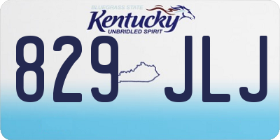 KY license plate 829JLJ