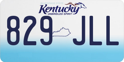 KY license plate 829JLL