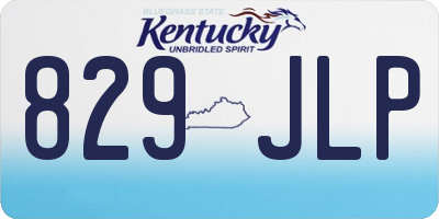 KY license plate 829JLP