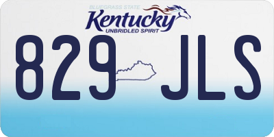 KY license plate 829JLS