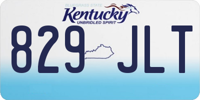 KY license plate 829JLT