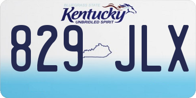 KY license plate 829JLX