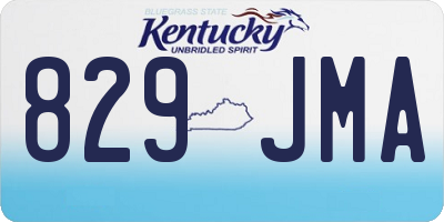 KY license plate 829JMA