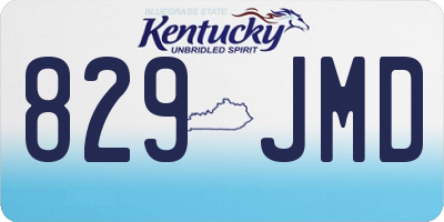 KY license plate 829JMD