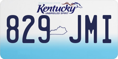 KY license plate 829JMI