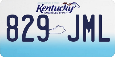 KY license plate 829JML