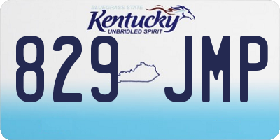 KY license plate 829JMP