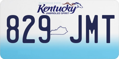 KY license plate 829JMT