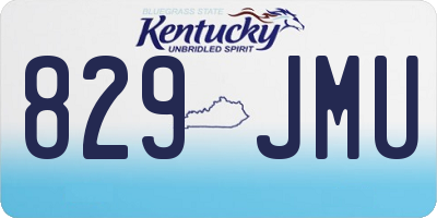 KY license plate 829JMU