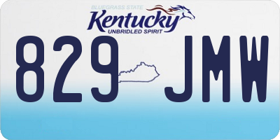 KY license plate 829JMW