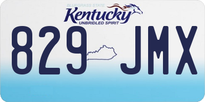 KY license plate 829JMX