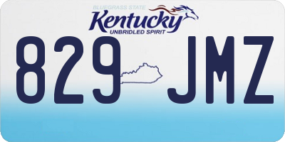 KY license plate 829JMZ