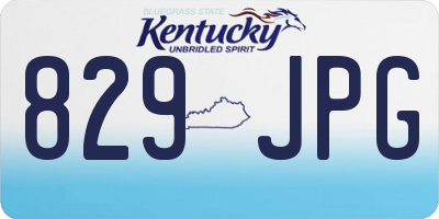 KY license plate 829JPG