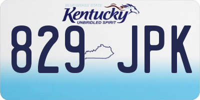 KY license plate 829JPK