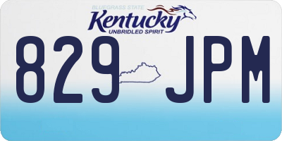 KY license plate 829JPM