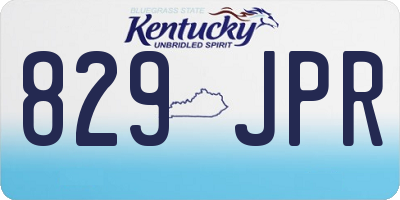 KY license plate 829JPR