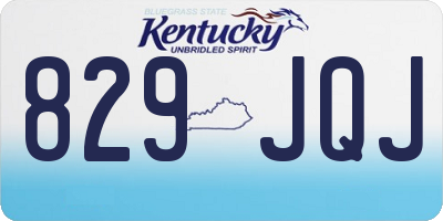 KY license plate 829JQJ