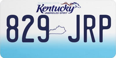 KY license plate 829JRP