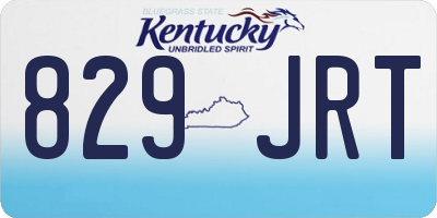 KY license plate 829JRT