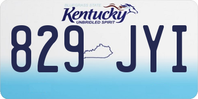 KY license plate 829JYI