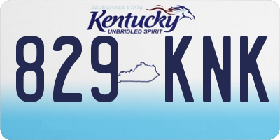 KY license plate 829KNK