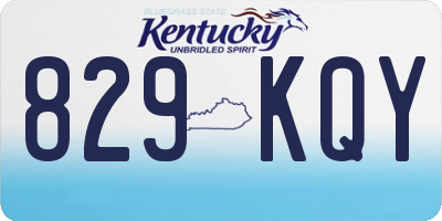 KY license plate 829KQY