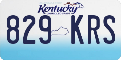 KY license plate 829KRS