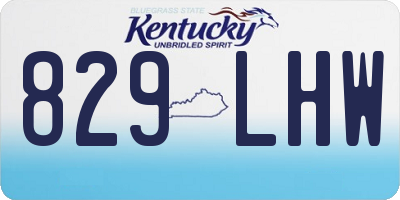KY license plate 829LHW