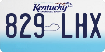 KY license plate 829LHX