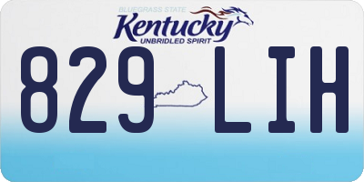 KY license plate 829LIH