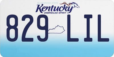 KY license plate 829LIL
