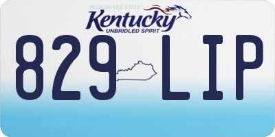 KY license plate 829LIP