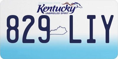 KY license plate 829LIY